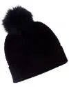 Forte Cashmere Lux Textured Cashmere Hat In Black