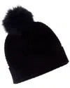Forte Cashmere Lux Textured Cashmere Hat In Black