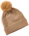 Forte Cashmere Luxe Cable Cashmere Hat In Brown