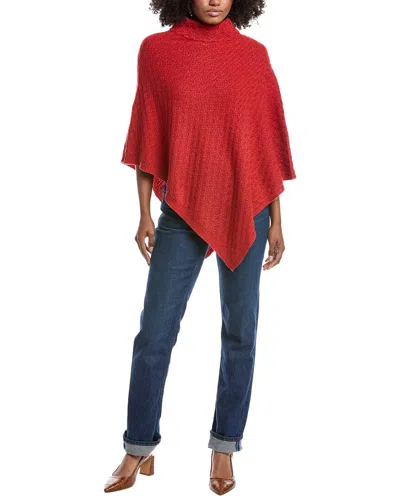 Forte Cashmere Luxe Cable T-neck Cashmere Poncho In Yellow