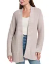 Forte Cashmere Luxe Garter Stitch Cashmere Cardigan In Neutral