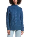 Forte Cashmere Luxe Wool & Cashmere-blend Cable Sweater In Blue