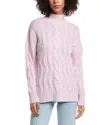 Forte Cashmere Luxe Wool & Cashmere-blend Cable Sweater In Pink