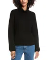 Forte Cashmere Luxe Wool & Cashmere-blend Turtleneck Sweater In Black