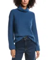 Forte Cashmere Luxe Wool & Cashmere-blend Turtleneck Sweater In Blue
