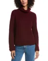 Forte Cashmere Luxe Wool & Cashmere-blend Turtleneck Sweater In Burgundy