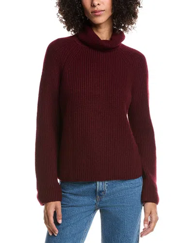 Forte Cashmere Luxe Wool & Cashmere-blend Turtleneck Sweater In Burgundy