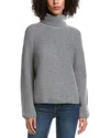 Forte Cashmere Luxe Wool & Cashmere-blend Turtleneck Sweater In Gray