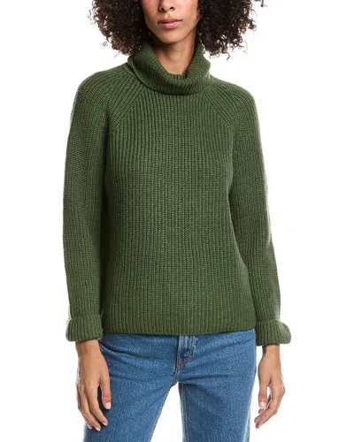 Forte Cashmere Luxe Wool & Cashmere-blend Turtleneck Sweater In Green