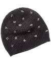 Forte Cashmere Mixed Crystal Cashmere Hat In Black