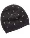 Forte Cashmere Mixed Crystal Cashmere Hat In Black