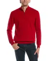 Forte Cashmere Mock Neck Cashmere 1/4-zip Sweater