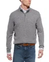 Forte Cashmere Mock Neck Cashmere 1/4-zip Sweater In Gray