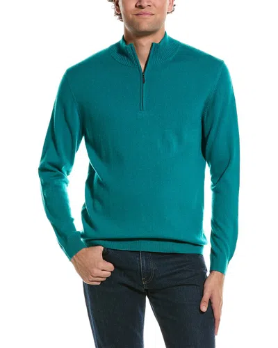 FORTE CASHMERE MOCK NECK CASHMERE 1/4-ZIP SWEATER