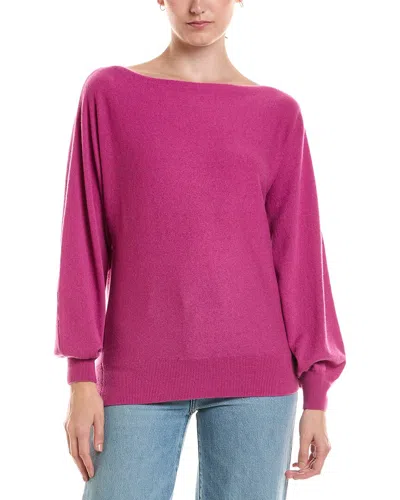 Forte Cashmere Off The Shoulder Dolman Sleeve Cashmere Sweater In Pink