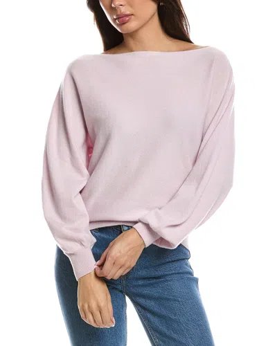 Forte Cashmere Off-the-shoulder Dolman Cashmere Sweater In Pink