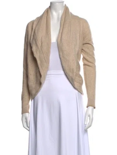 Pre-owned Forte Cashmere Open Front Sweater In Neutrals