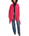 Forte Cashmere Open Weave Shawl In Pink