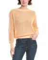 Forte Cashmere Openwork Sweater In Gray