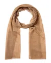Forte Cashmere Oversized Cashmere Scarf In Brown
