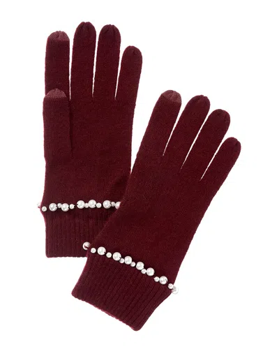 FORTE FORTE CASHMERE PEARL TRIM CASHMERE GLOVES
