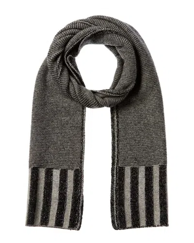 Forte Cashmere Plaited Garter Rib Trim Cashmere Scarf In Pink