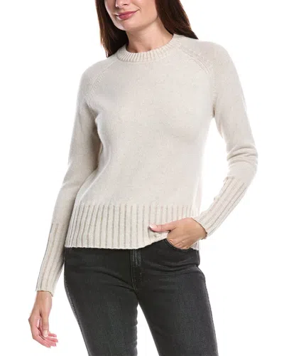 Forte Cashmere Plaited Rib Cashmere Sweater In Neutral