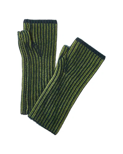 Forte Cashmere Plaited Rib Cashmere Texting Gloves In Multi