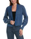 Forte Cashmere Plaited Wool & Cashmere-blend Cardigan In Blue
