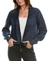 Forte Cashmere Plaited Wool & Cashmere-blend Cardigan In Blue