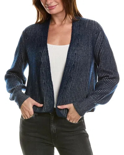 Forte Cashmere Plaited Wool & Cashmere-blend Cardigan In Blue