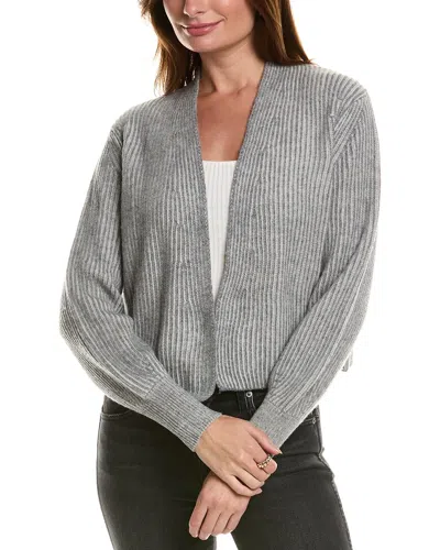 Forte Cashmere Plaited Wool & Cashmere-blend Cardigan In Grey