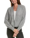 Forte Cashmere Plaited Wool & Cashmere-blend Cardigan In Grey