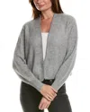 Forte Cashmere Plaited Wool & Cashmere-blend Cardigan In Grey