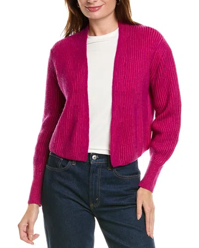 Forte Cashmere Plaited Wool & Cashmere-blend Cardigan In Pink