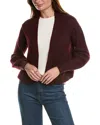 Forte Cashmere Plaited Wool & Cashmere-blend Cardigan In Red