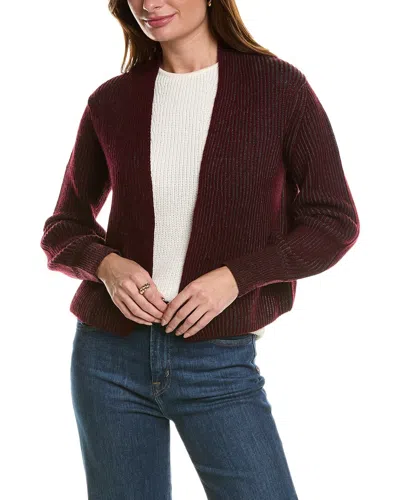 Forte Cashmere Plaited Wool & Cashmere-blend Cardigan In Red
