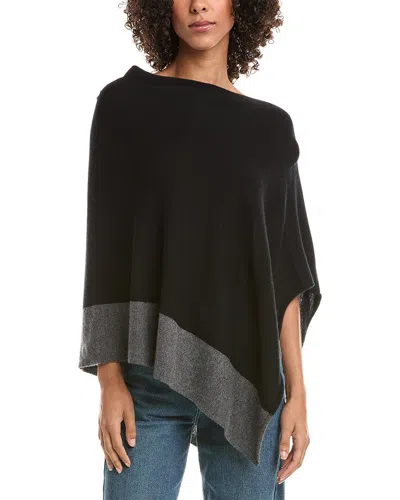 Forte Cashmere Poncho In Black