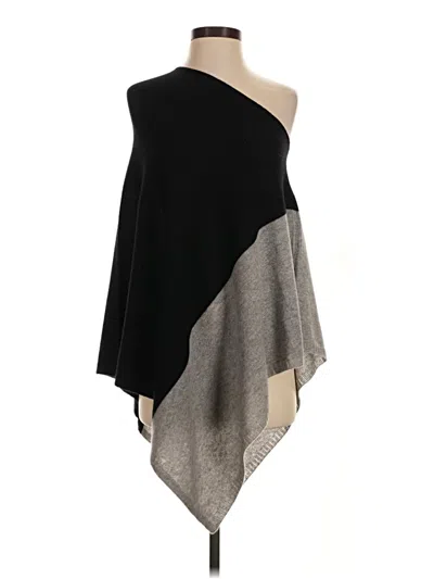 Pre-owned Forte Cashmere Poncho In Black