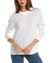 Forte Cashmere Pop Trim Cashmere-blend Sweatshirt In White