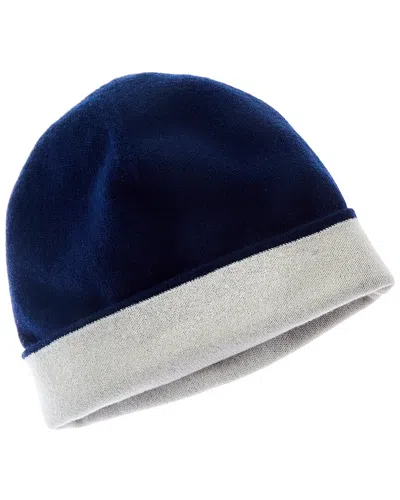 Forte Cashmere Reversible Cashmere Hat In Blue