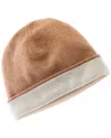 Forte Cashmere Reversible Cashmere Hat In Brown