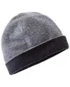 Forte Cashmere Reversible Cashmere Hat In Gray