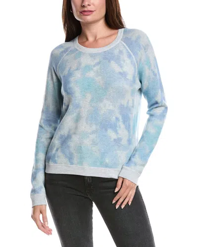 Forte Cashmere Reversible Dream Cashmere-blend Sweater In Blue