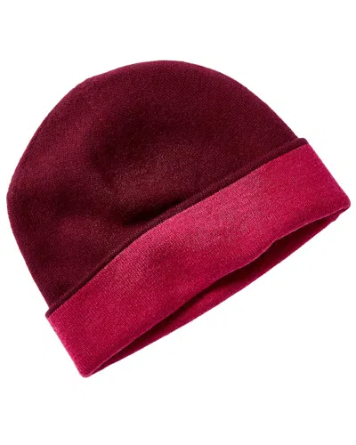 Forte Cashmere Reversible Jersey Cashmere Skull Cap In Burgundy