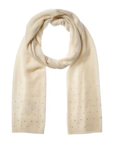 Forte Cashmere Rhinestone Border Cashmere Scarf