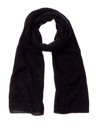 FORTE CASHMERE FORTE CASHMERE RHINESTONE BORDER CASHMERE SCARF