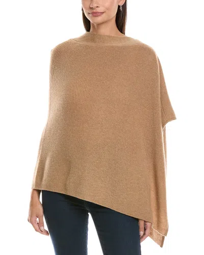 Forte Cashmere Rib Trim Cashmere Poncho