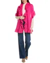 Forte Cashmere Ruffle Cashmere Wrap In Pink