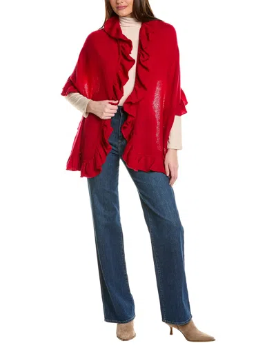 Forte Cashmere Ruffle Cashmere Wrap In Pink